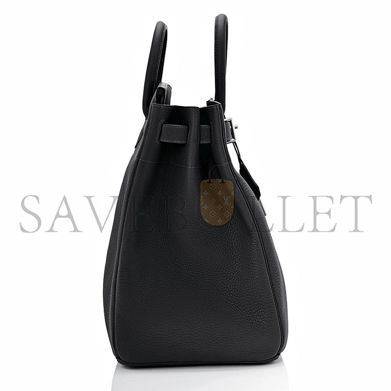 H**mes master hac birkin 40 black togo palladium bag (40*38*24cm)